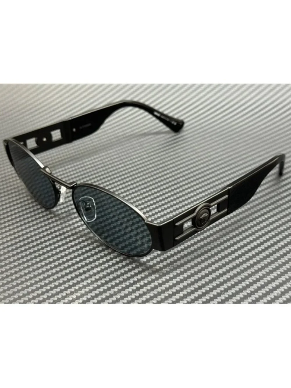 New Versace Men Matte Black Sunglasses 56-18-140